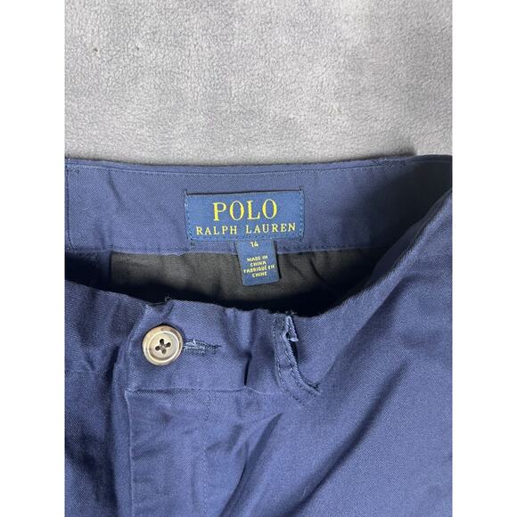 Polo Ralph Lauren Chino Pants Women's 14 Navy Blue Low Rise Ankle Length Zip Fly - Picture 4 of 8